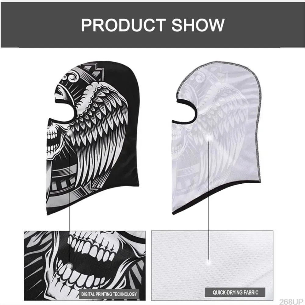Tactical Skull Ghost Printed Full Face Mask Balaclava Halloween Ski Motorcycle